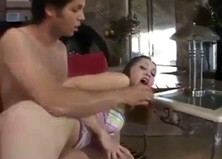 Teen spanked and banged by her bro