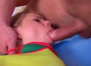 Smooth pussy gaped in an incest clip
