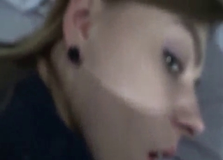 Pouting teen destroyed by daddy