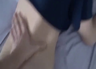 Pouting teen destroyed by daddy