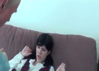 Schoolgirl is ready for her dad's dick