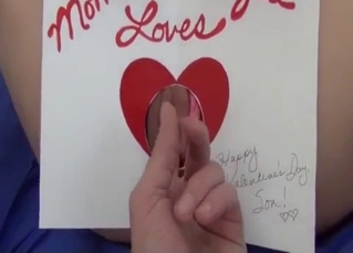 Mommy offers him the greatest gift
