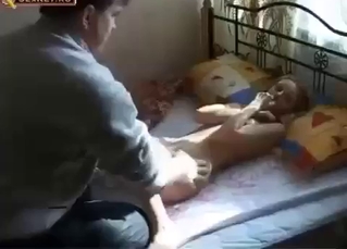 Fat father molests his angelic daughter