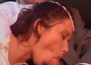 Bride bangs her own dad in the limo